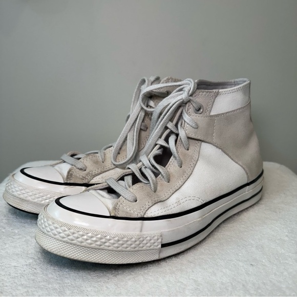 Converse Other - Converse Chuck 70 unisex High White Mouse Shoes‎ Casual Suede Canvas Men 6 Wo 8